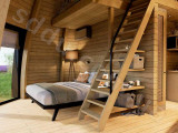 glamping dome housefloor interiere