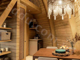 glamping dome house kitchen interiere